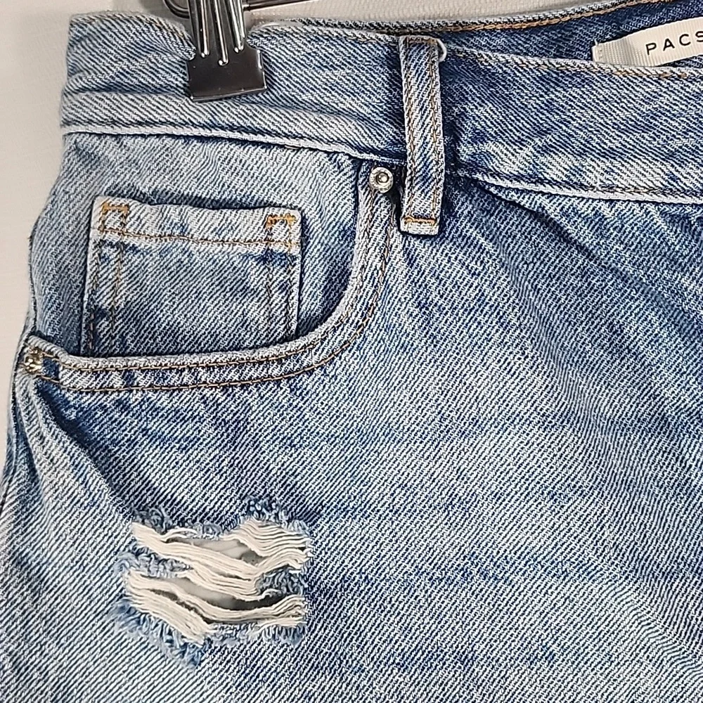 PacSun Vintage Cut Off Blue Denim Shorts. 27 - Picture 3 of 11